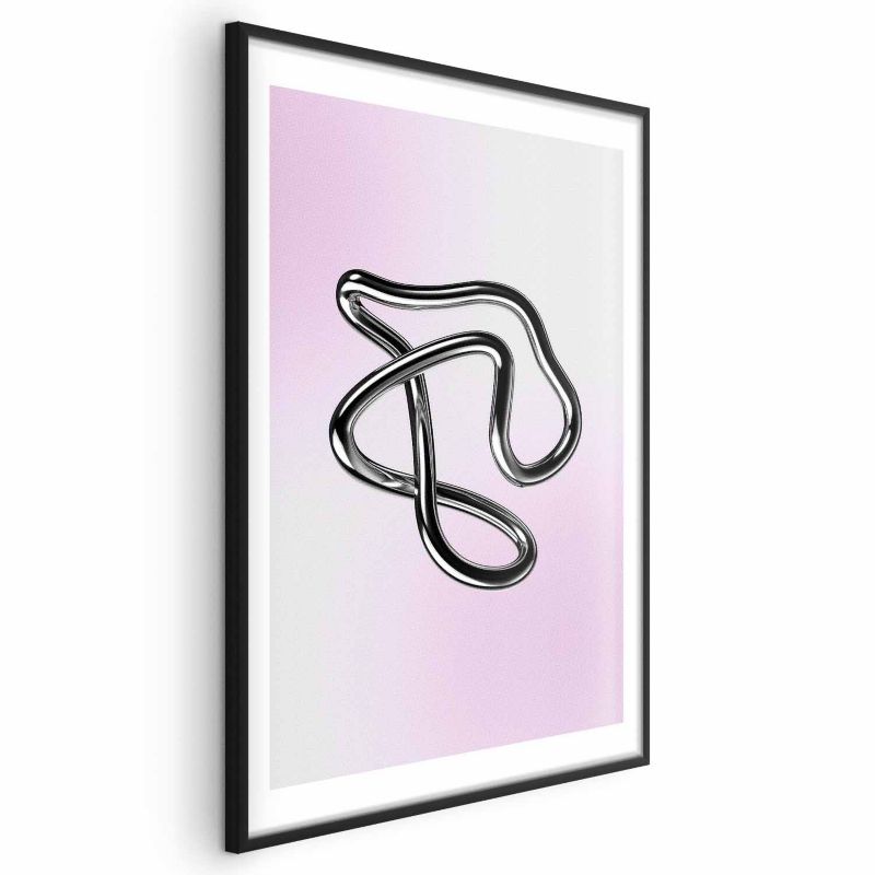 Plakat Artgeist Srebrne Zawiłości 60x90 cm z ramą czarną 1 szt