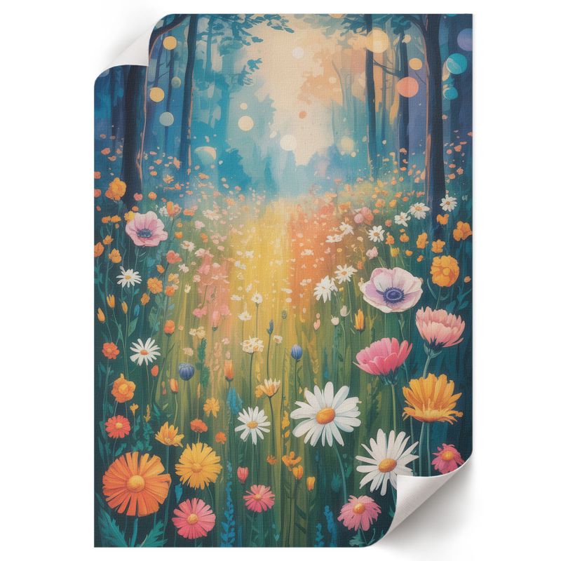 Plakat Do Kuchni ArtPrintCave 42x59,5 cm Kwiatowa łąka Pixel 1 szt.