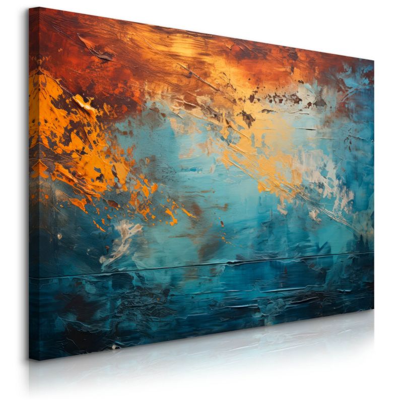 Obraz Muralo Na Płótnie Malowana Abstrakcja Do Salonu Nowoczesna 120x80 cm 1 szt.