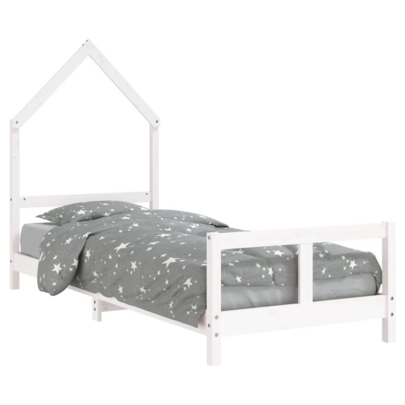 Łóżko Drewniane WaszeMeble 80x200 cm Białe WM-834565 1 szt.