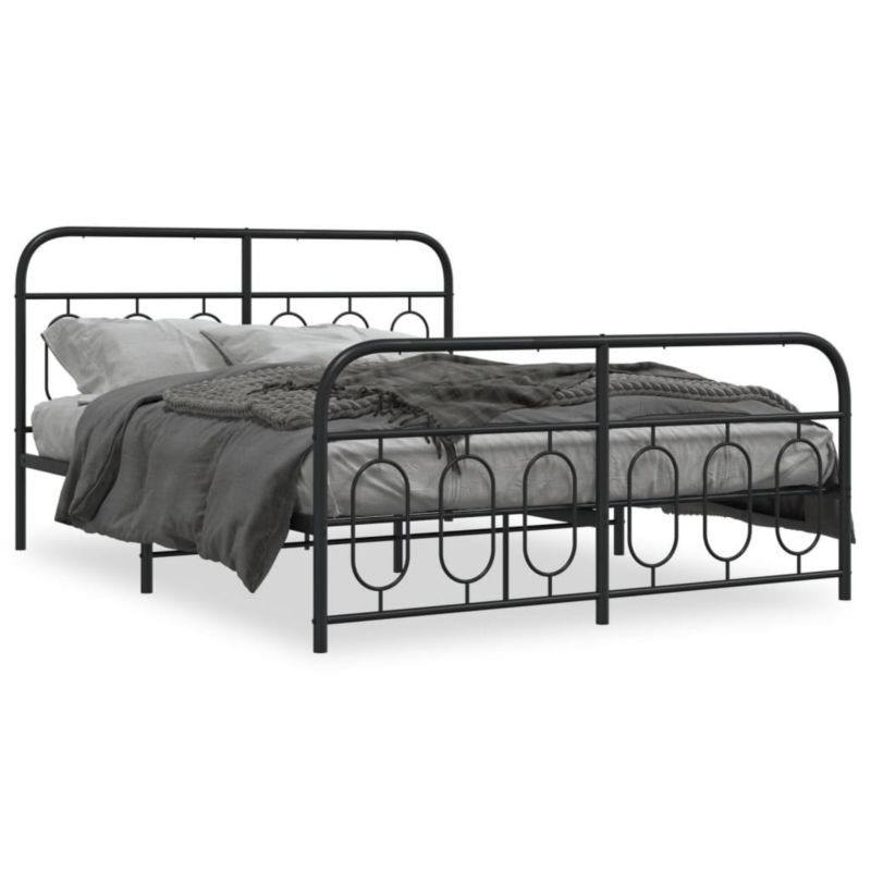 Łóżko metalowe WaszeMeble 135x190 cm czarna WM-377134 1 szt.