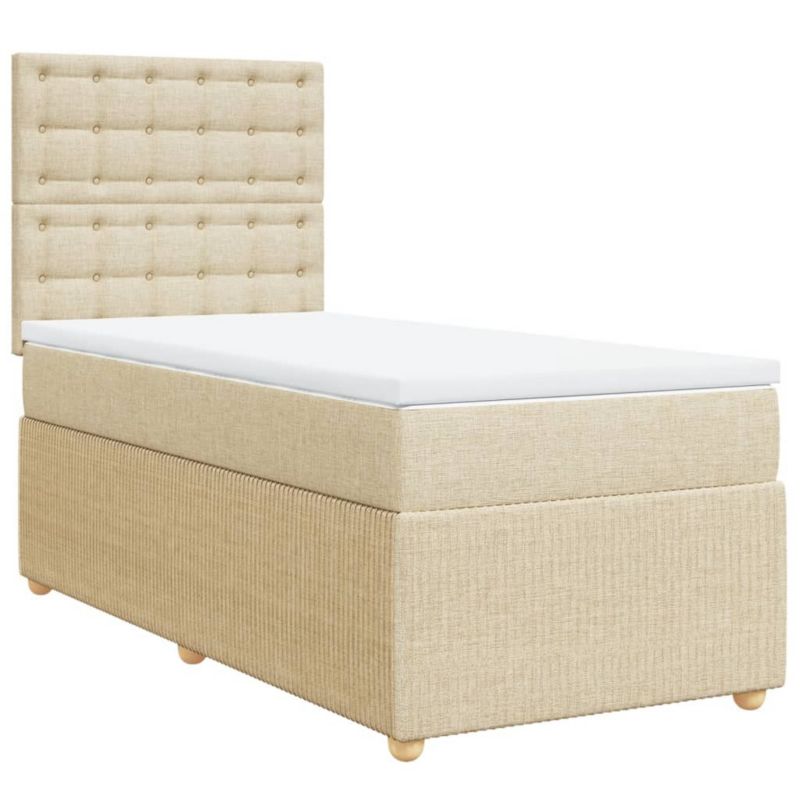 Łóżko kontynentalne WaszeMeble 100x200 cm kremowe WM-3294286 1 szt.