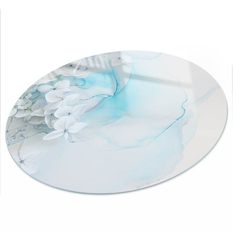 Blat Szklany ArtPrintCave fi60 cm Kwiaty abstrakcja - z Nadrukiem 1 szt.