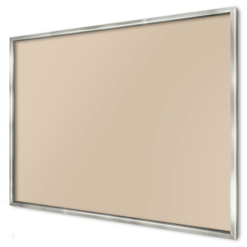 Tablica magnetyczna dekoracyjna Wallfluent 100x70 Beżowy pomarańcz w srebrnej ramie 1szt