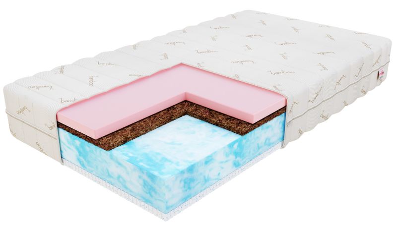 Materac piankowy FDM ERGO 140x200 pianka termoplastyczna, pianka BIO FOAM, wkład kokosowy i lateks 1 szt.