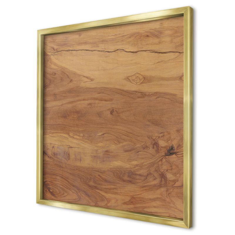 Magnetyczna tablica ozdobna Wallfluent 50x50 Naturalne drewno w złotej ramie 1szt