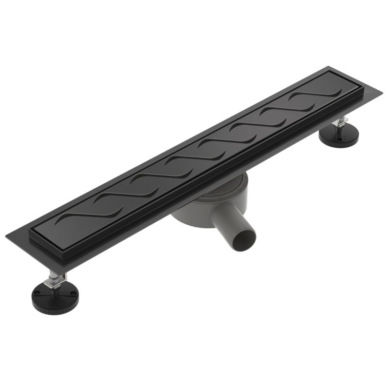 Odpływ liniowy obrotowy SEVANTE z maskownicą WK096 120 cm czarny FLAT 1szt.