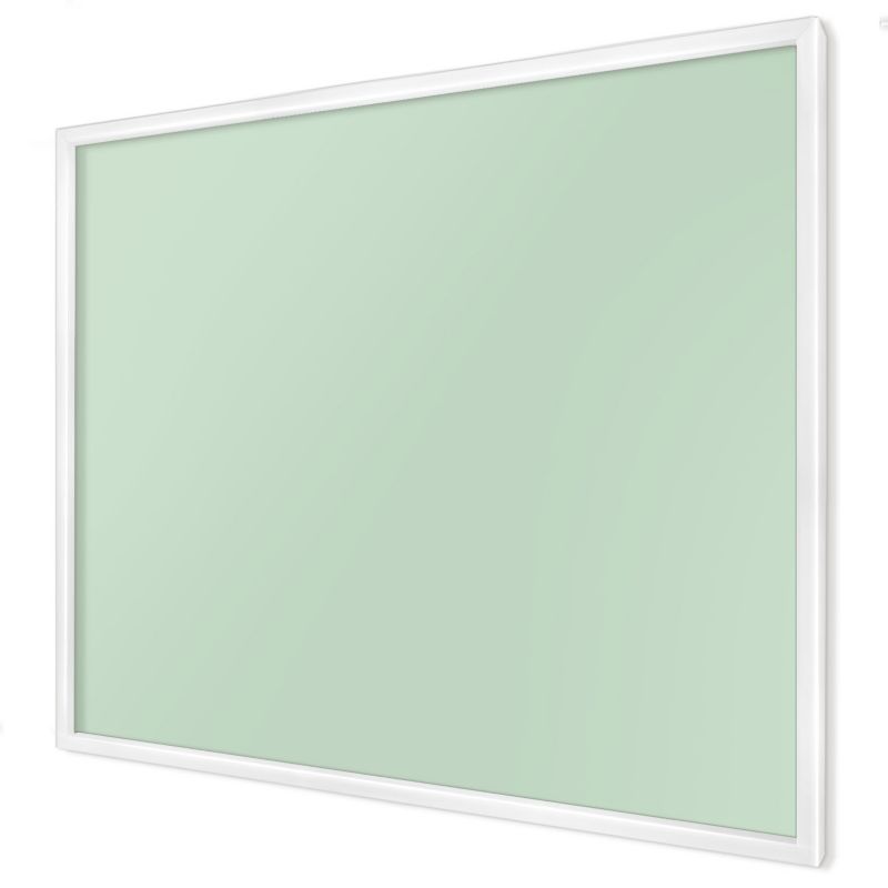 Ozdobna tablica na magnesy Wallfluent 80x60 Miętowa zieleń w białej ramie 1szt