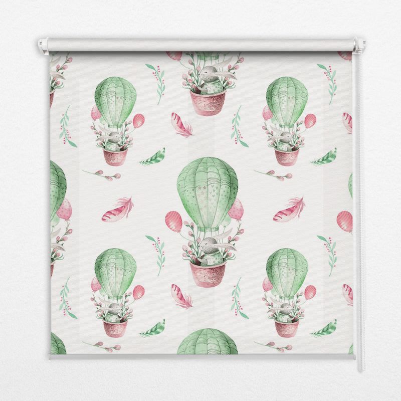 Roleta Do Okien Tulup 150x140 cm Zielone Balony Montaż do ściany/sufitu 1 szt.