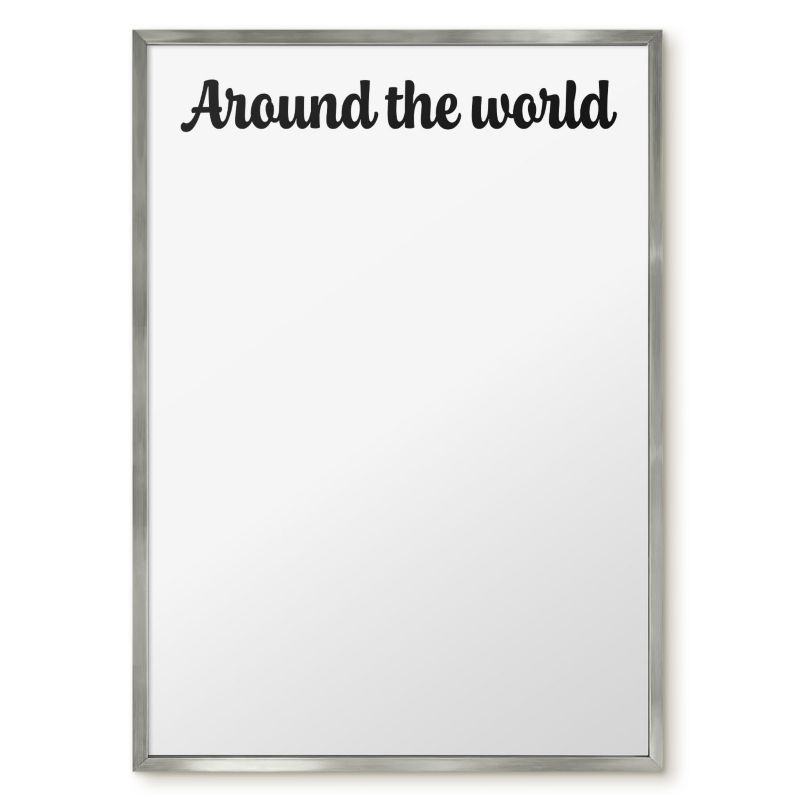 Tablica Magnetyczna Na Magnesy Tulup 50x70 cm Around the world 1 - Srebrna rama Do salonu, sypialni 1 szt.