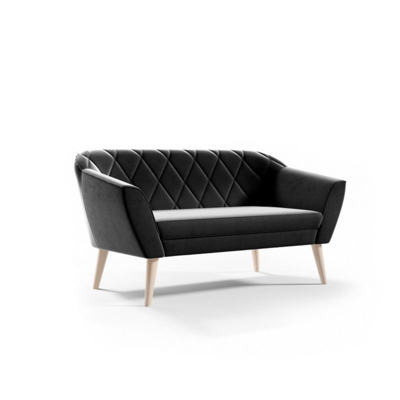 Sofa Bettso Viva 2 140 cm z miękkim oparciem czarny 1szt.