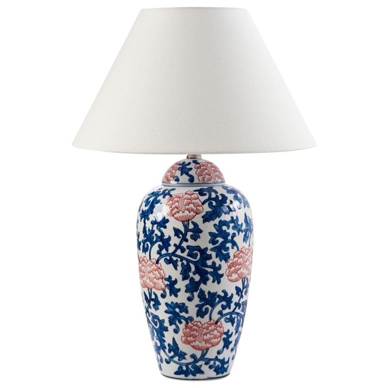 Lampa stołowa Verusa Porcelana Biały/ niebieski 1 szt.