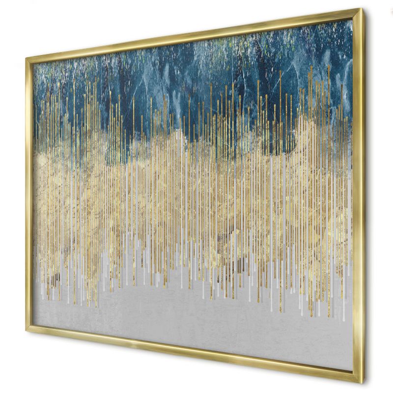 Ozdobna tablica magnetyczna Wallfluent 80x60 Abstrakcyjny las w złotej ramie 1szt