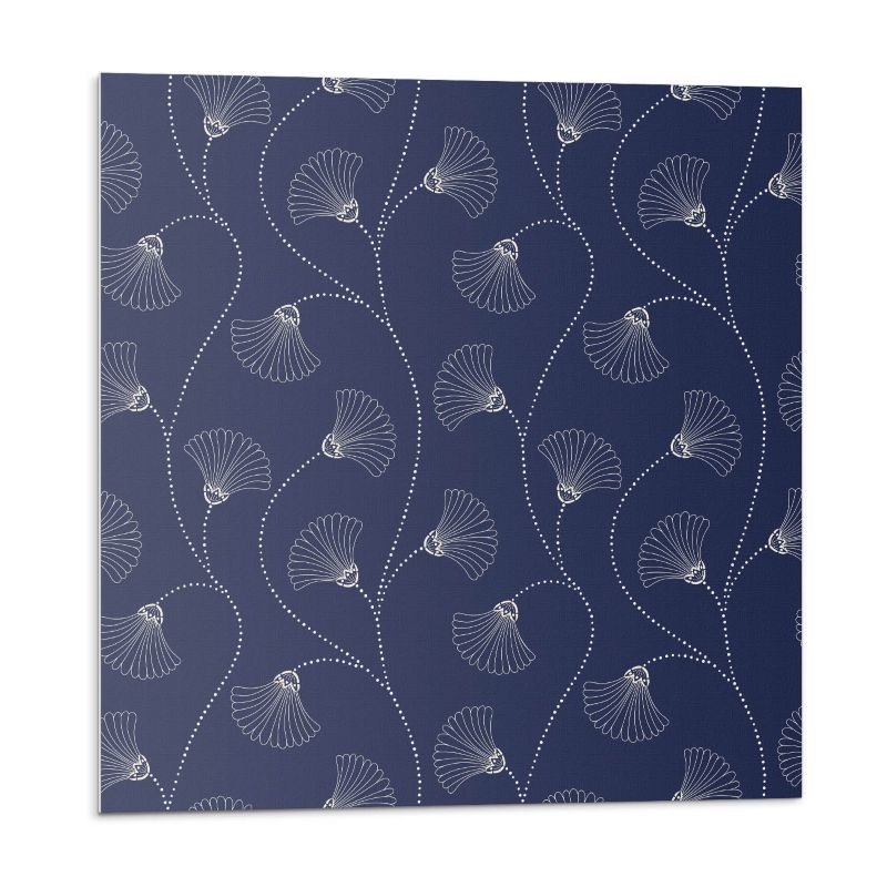 Kafelki samoprzylepne Wallfluent 50x50 cm Linie z kwiatowym akcentem 4 szt.