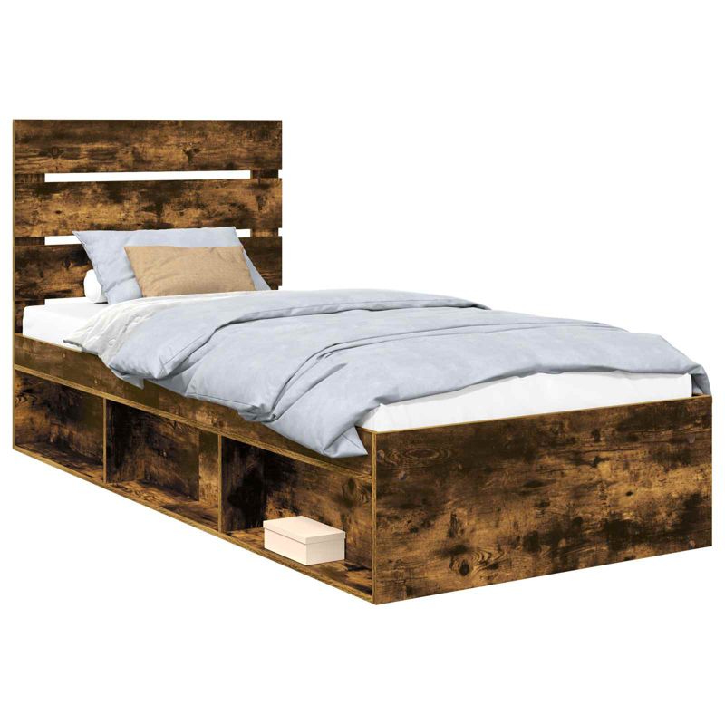 Łóżko Drewniane WaszeMeble 75x190 cm Brązowe WM-3411804 1 szt.