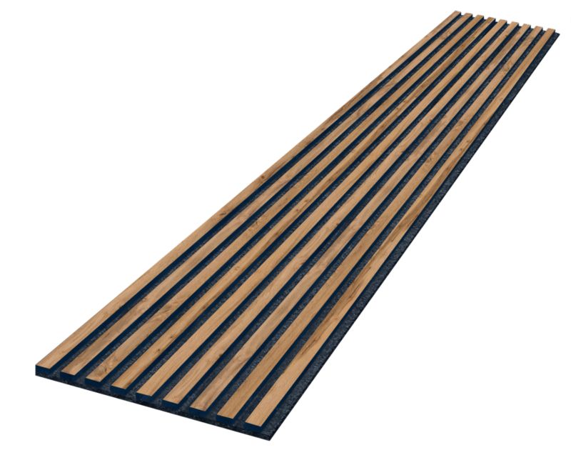 Lamele Slim 3D Stelle Akustyczne na filcu Dąb wotan 265x45 cm