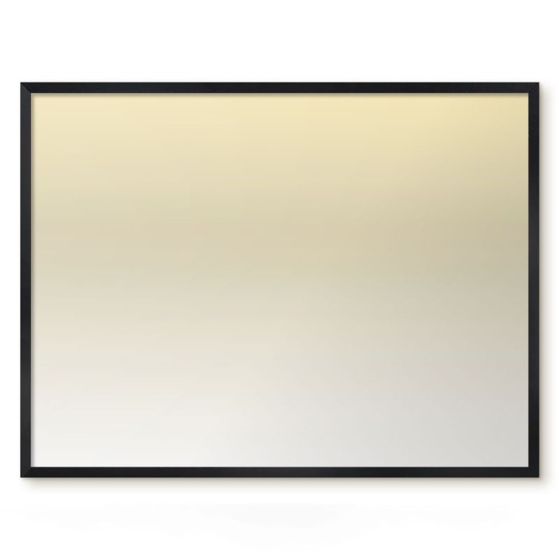 Tablica Magnetyczna Dekoracyjna Ścienna Tulup 80x60 cm Kremowy gradient - Czarna rama Do salonu, sypialni 1 szt.