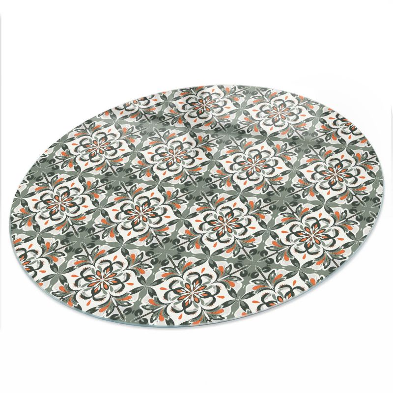 Blat ArtPrintCave fi60 cm klasyczny wzór - Szklany Blat na Stół z Nadrukiem Dekoracyjnym 1 szt.
