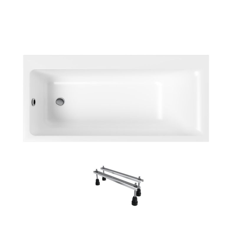 Wanna akrylowa Helmken Seraphina 160x80 lewa z akrylu lanego, ze wzmocnionym korpusem + Nóżki / 3512160L, 1 kpl