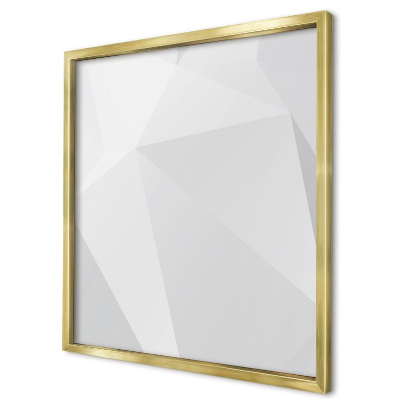Tablica magnetyczna dekoracyjna Wallfluent 50x50 Biała geometria w złotej ramie 1szt