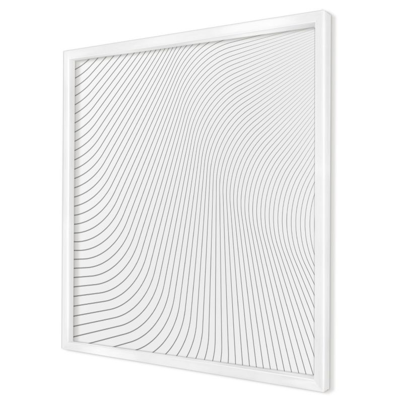 Tablica magnetyczna ozdobna Wallfluent 50x50 Fale linii w białej ramie 1szt