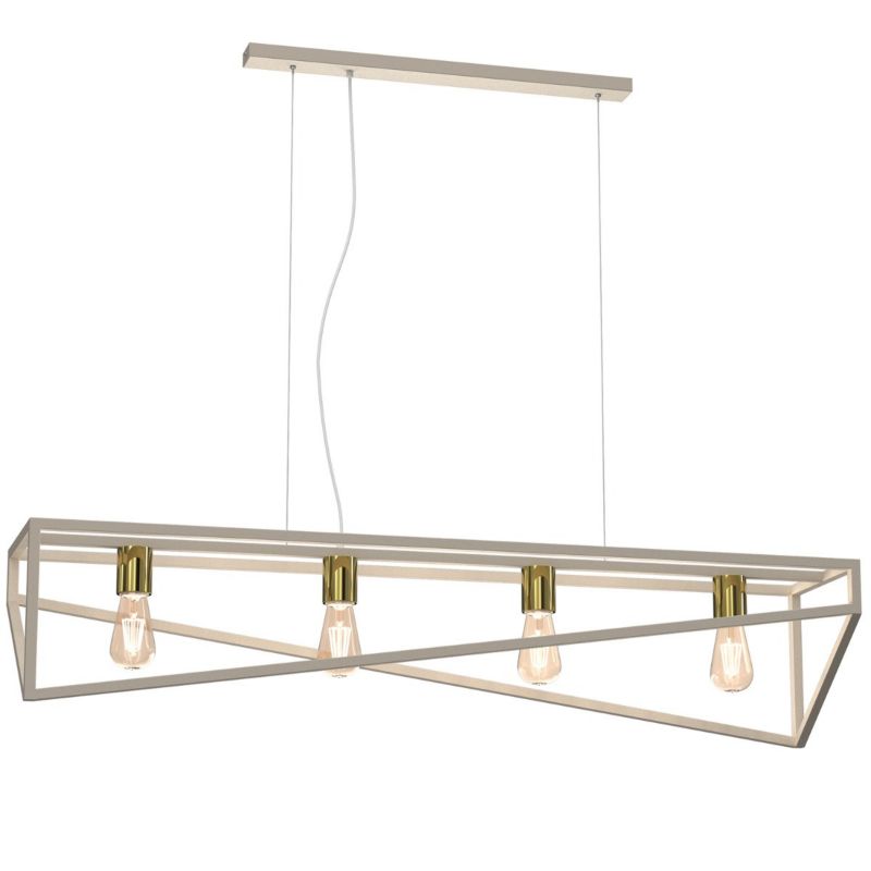 Lampa wisząca Luminex Gote 2282 złoty połysk industrialna 4xE27 x 15W 1 szt.