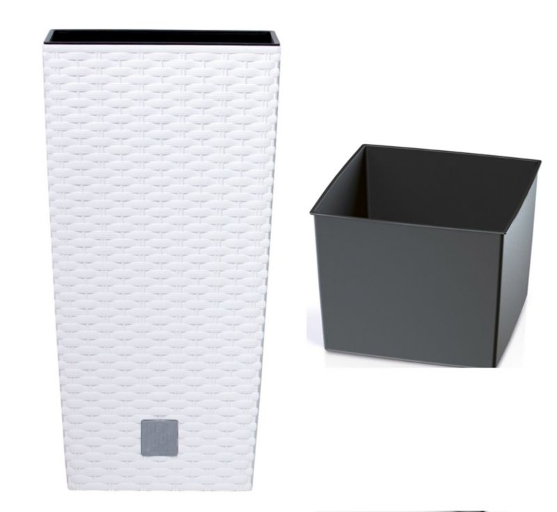 Doniczka Artdesign wysoka 61cm z wkładem biała 1 szt.