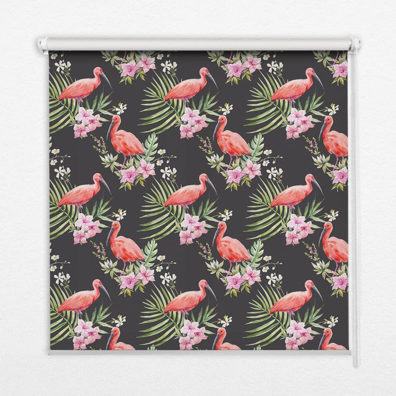Roleta Do Kuchni Tulup 90x140 cm Flamingi Na Roślinach Montaż do ściany/sufitu 1 szt.