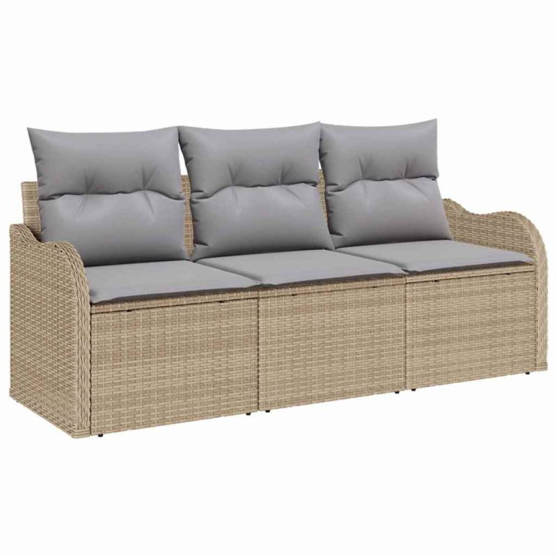 Sofa ogrodowa WaszeMeble z technorattanu beżowa z poduszkami WM-3354229 1 szt.