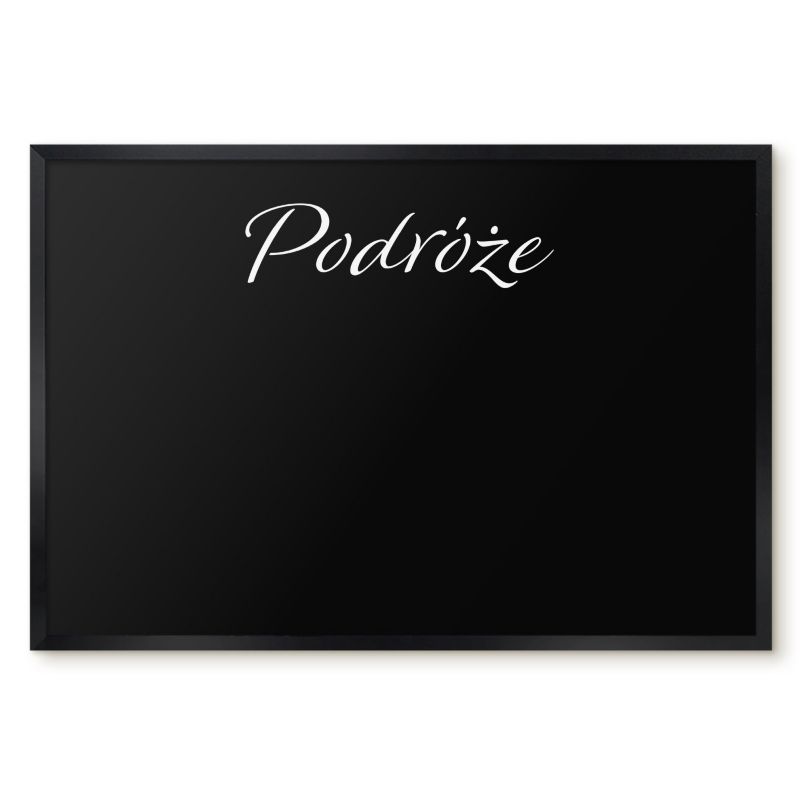 Tablica Magnetyczna Do Salonu Tulup 60x40 cm Podróże 9 - Czarna rama Do salonu, sypialni 1 szt.