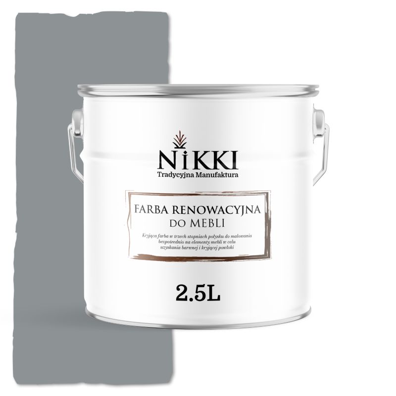 Farba do Mebli Kuchennych Renowacyjna NIKKI Szary RAL7045 Półmat 2.5L
