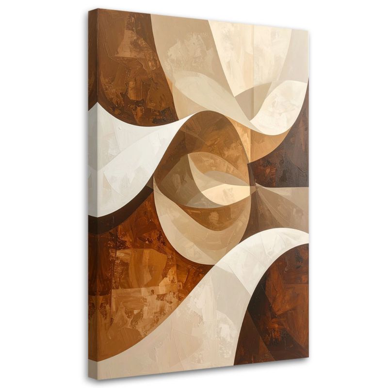 Obraz do salonu sypialni kuchni Feeby Abstrakcyjne figury w odcieniach beżu 60x90cm 1szt