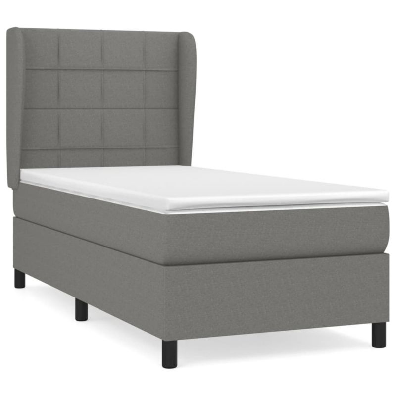 Łóżko kontynentalne WaszeMeble 90x190 cm ciemnoszara WM-3127926 1 szt.