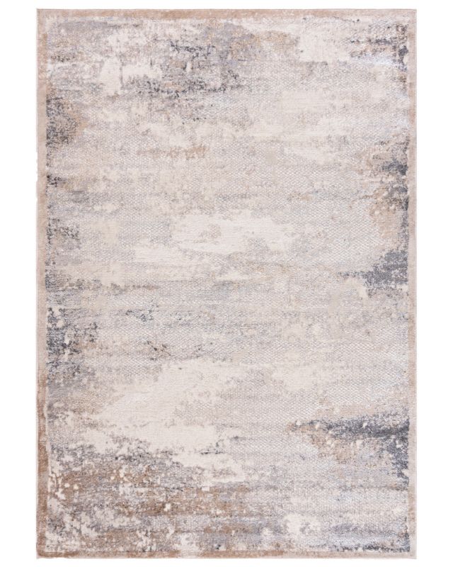 Dywan nowoczesny, abstrakcyjny 140x200cm Aosta Sabbia Mazovia - beżowy, grafitowy, na ogrzewanie podłogowe, 1szt.