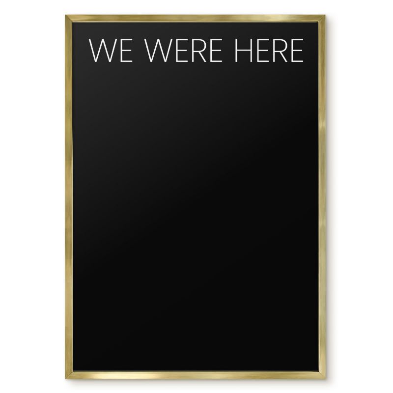 Tablica Magnetyczna Do Sypialni Tulup 50x70 cm We were here 8 - Złota rama Do salonu, sypialni 1 szt.