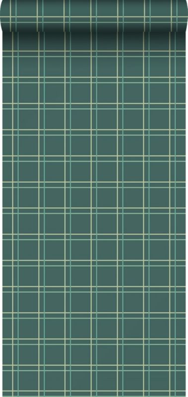 Tapeta Sanders & Sanders diamenty ciemnej zieleni 53 cm x 10 m - 1 rol.