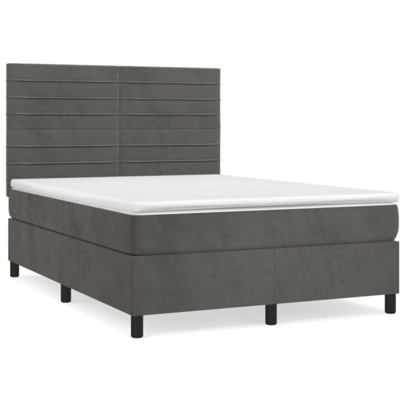 Łóżko kontynentalne WaszeMeble 140x190 cm ciemnoszara WM-3143080 1 szt.