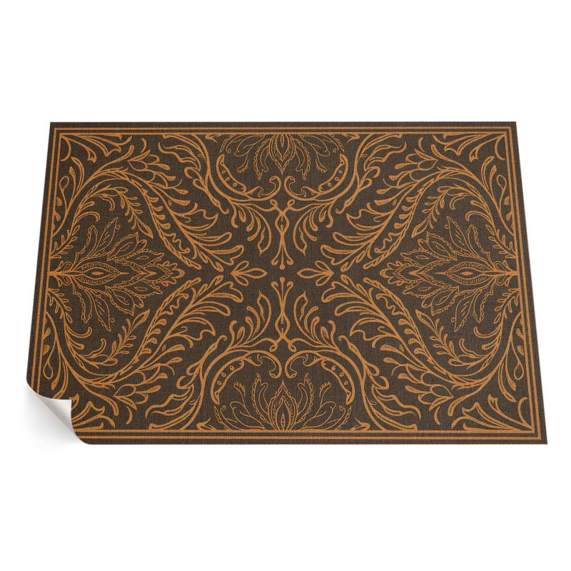 Zewnętrzny Dywan Winylowy ArtPrintCave 60x90 cm Roślinne linearne ornament secesja vintage 1 szt.