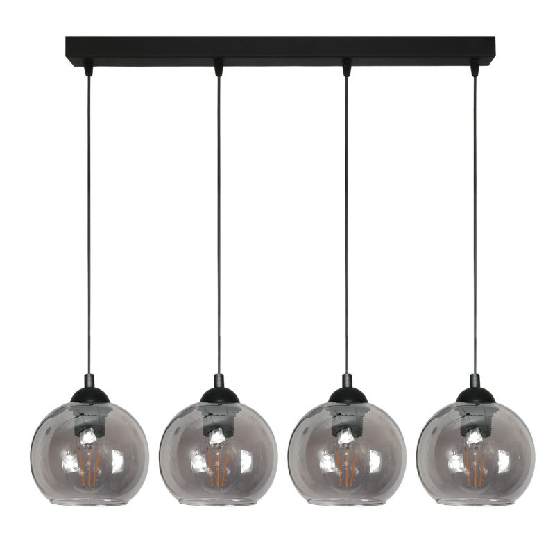 Lampa wisząca EDYLIT listwa 4xE27 grafitowe klosze loft industrialna MODE 14-291 1 szt.