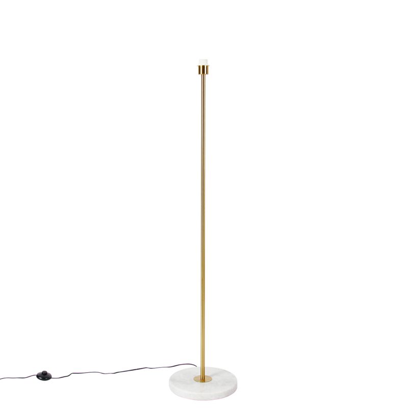 Nowoczesny lampa podłogowa bez klosza Qazqa Kaso 1415 złoty/mosiężny max 60W kompatybilny z żarówką LED E27 IP20 1 szt.