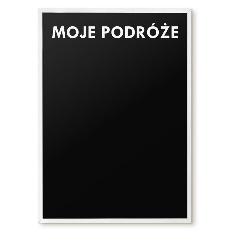 Tablica Na Magnesy Z Podróży Tulup 50x70 cm Moje podróże 7 - Biała rama Do salonu, sypialni 1 szt.