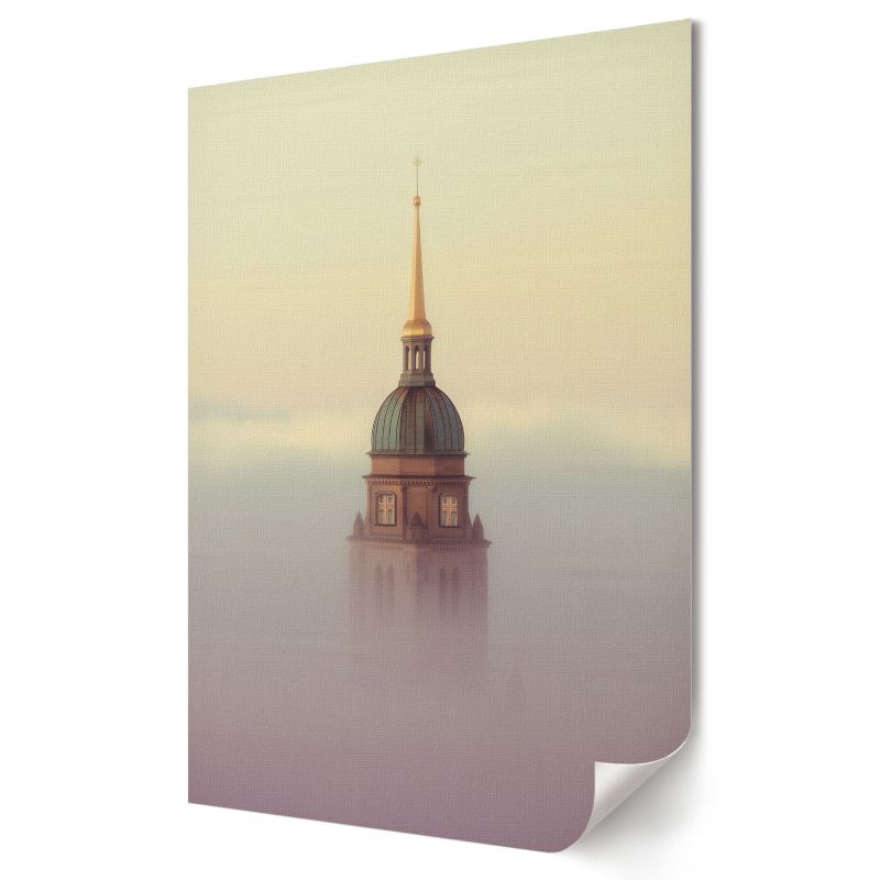 Plakat na płótnie Wallfluent Format A4 Mglista wieża Artysta Qu 1 szt.