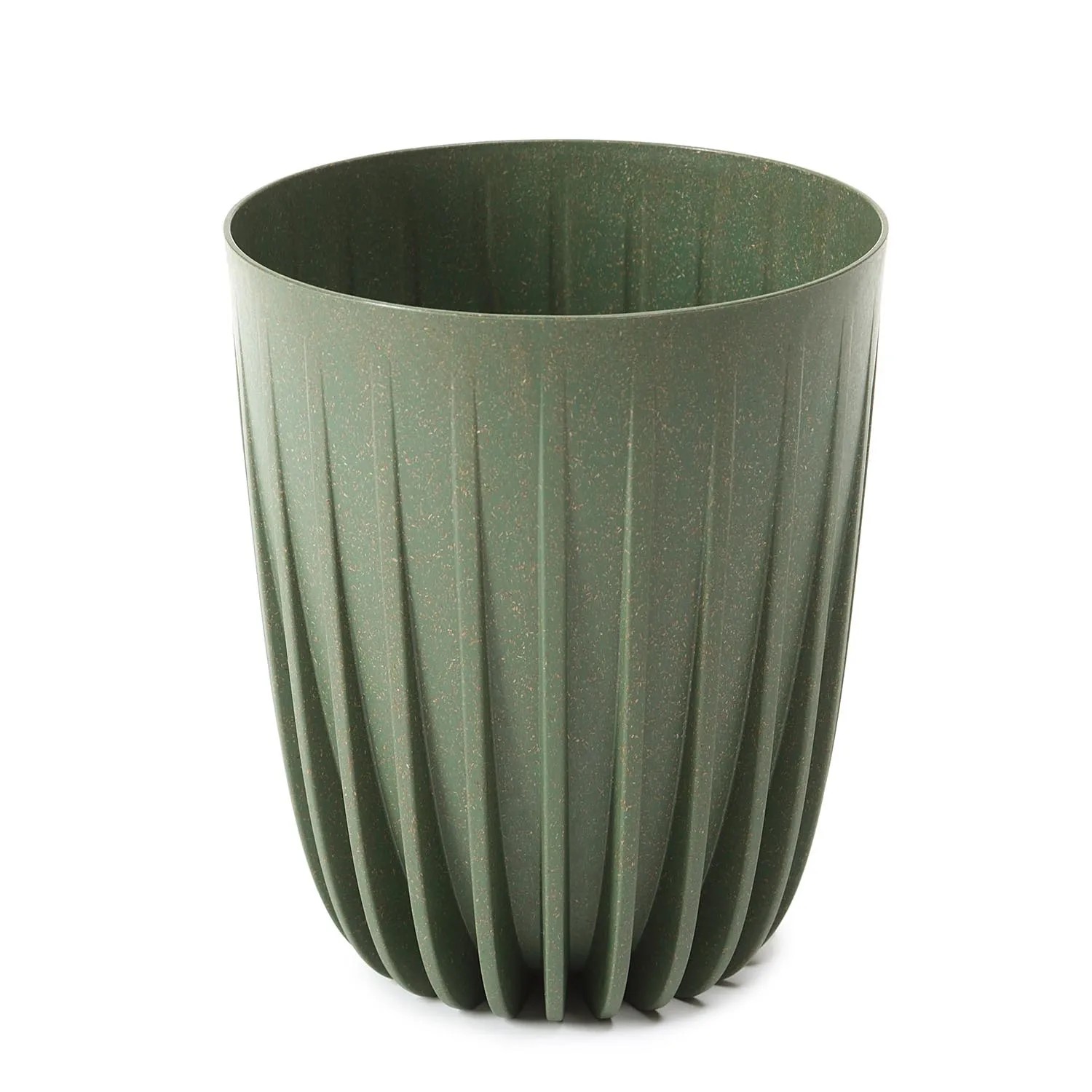 Doniczka Mira wood zielona - 14,5 cm