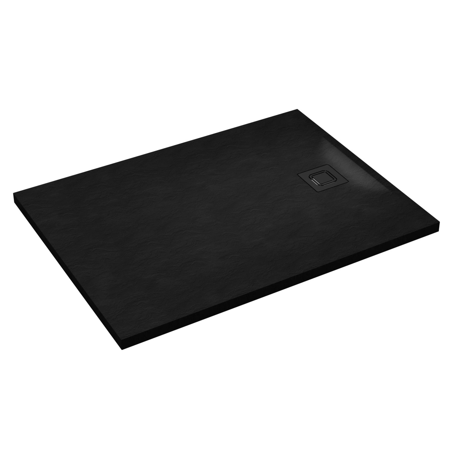 Brodzik kompozytowy prostokątny Schedpol Mastro 90x100x4 cm czarny strukturalny