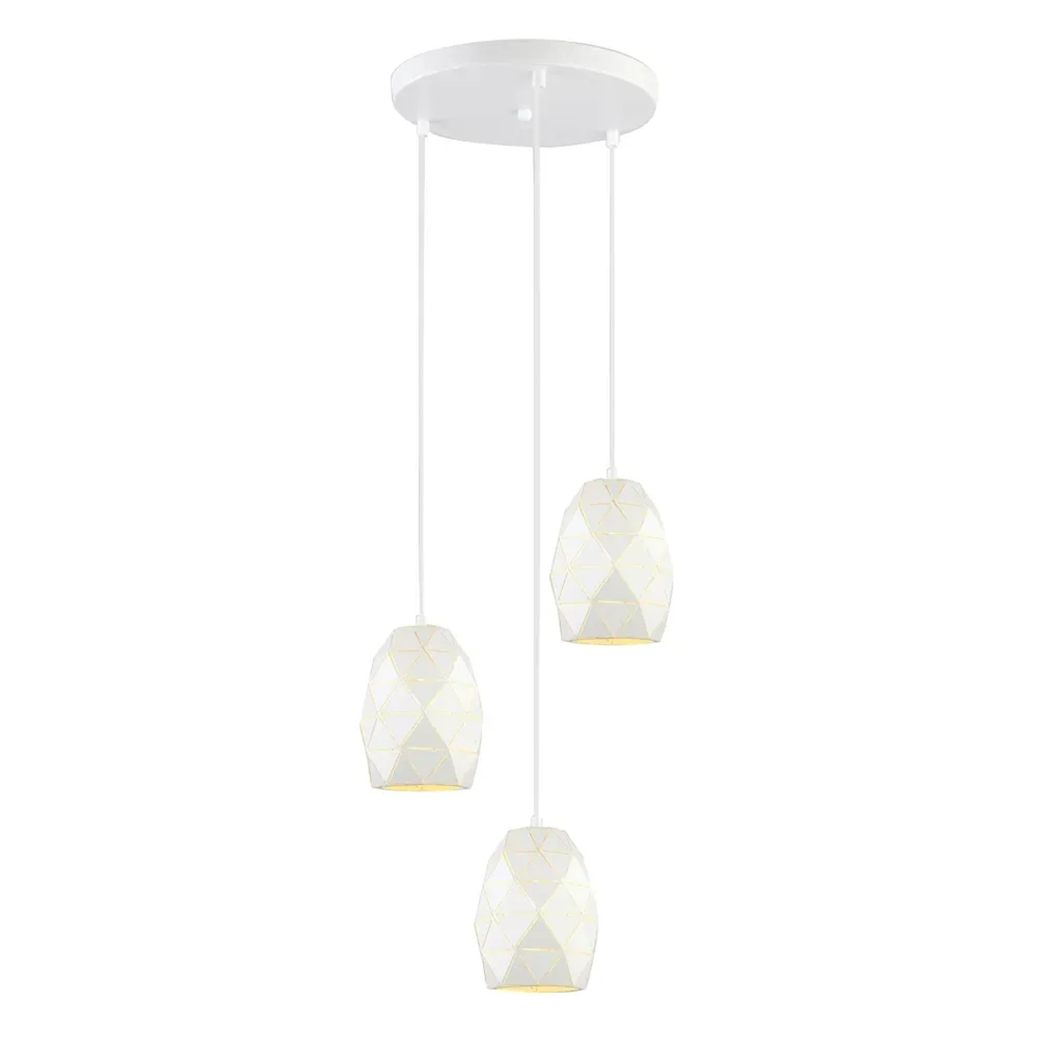Italux Lampa wisząca HARLEY plafon biały 3x40W E27