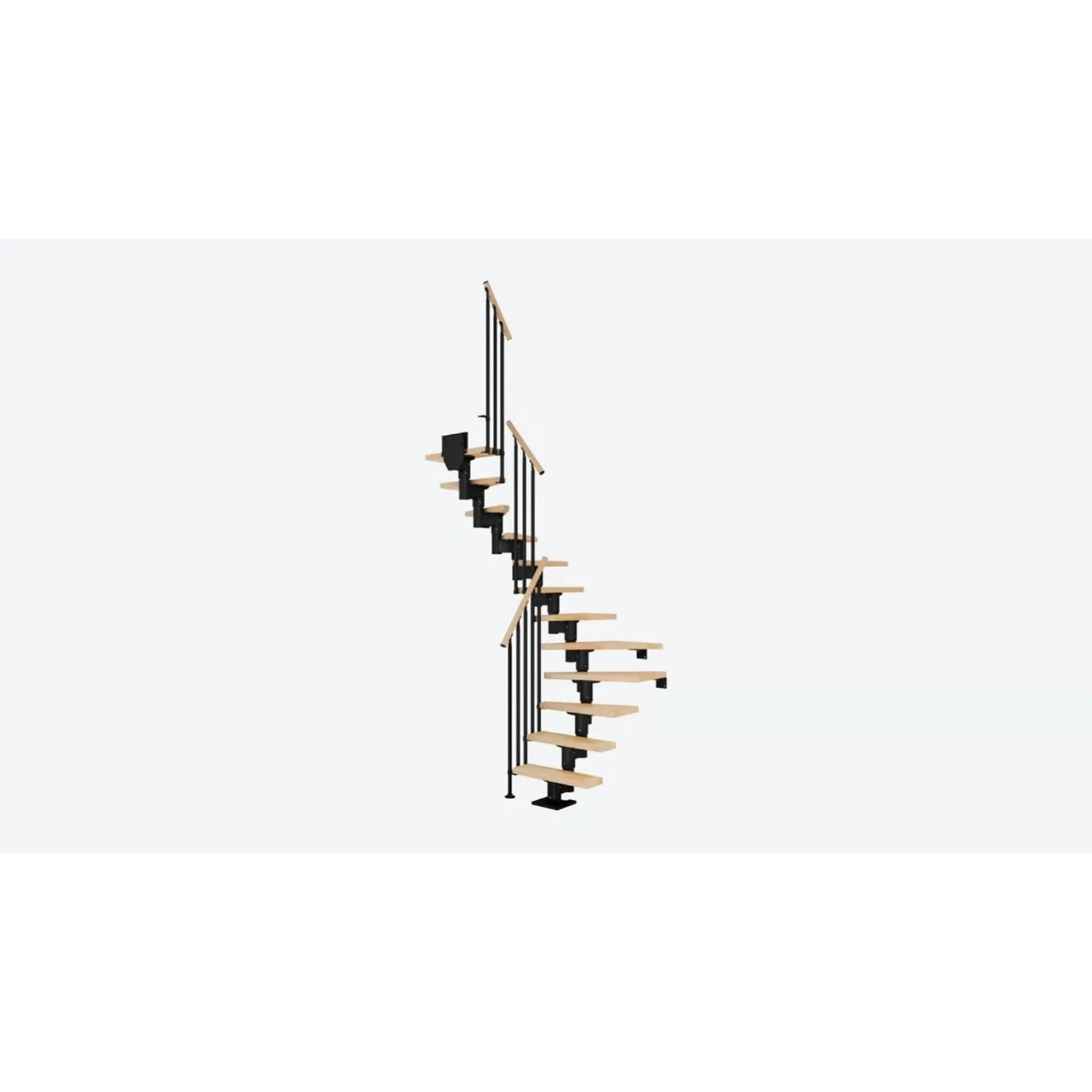 Dolle Schody modułowe Dublin 71cm dąb lakierowany czarny max.H337