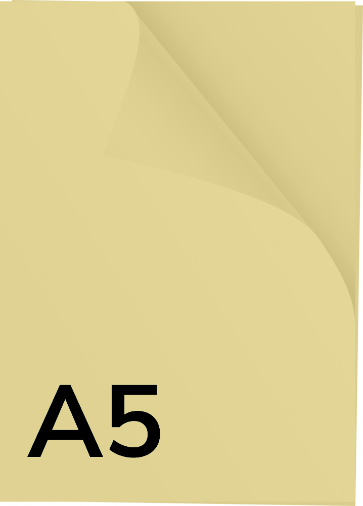 Papier kolorowy Rainbow, A5, 80g/m2, 500 arkuszy, żółty (R16)