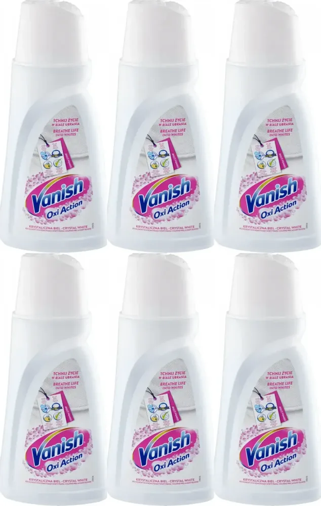 6x Odplamiacz do białego Vanish Oxy Action, 1l