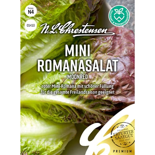 1 szt, Mini Romanasalat Moonred - Samen: Ilość w opakowaniu: 1 Stück