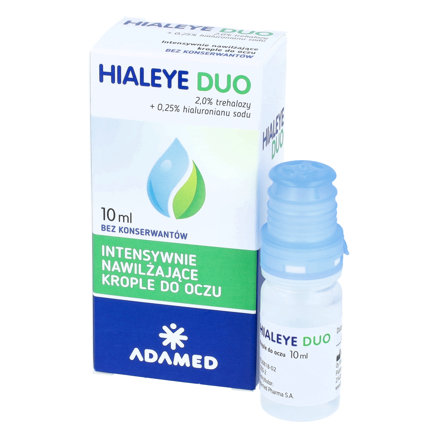 Hialeye duo - intensywnie nawilżające krople do oczu, 10 ml